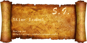 Stier Izabel névjegykártya